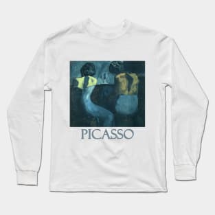 Two Women Sitting at a Bar (1902) by Pablo Picasso Long Sleeve T-Shirt